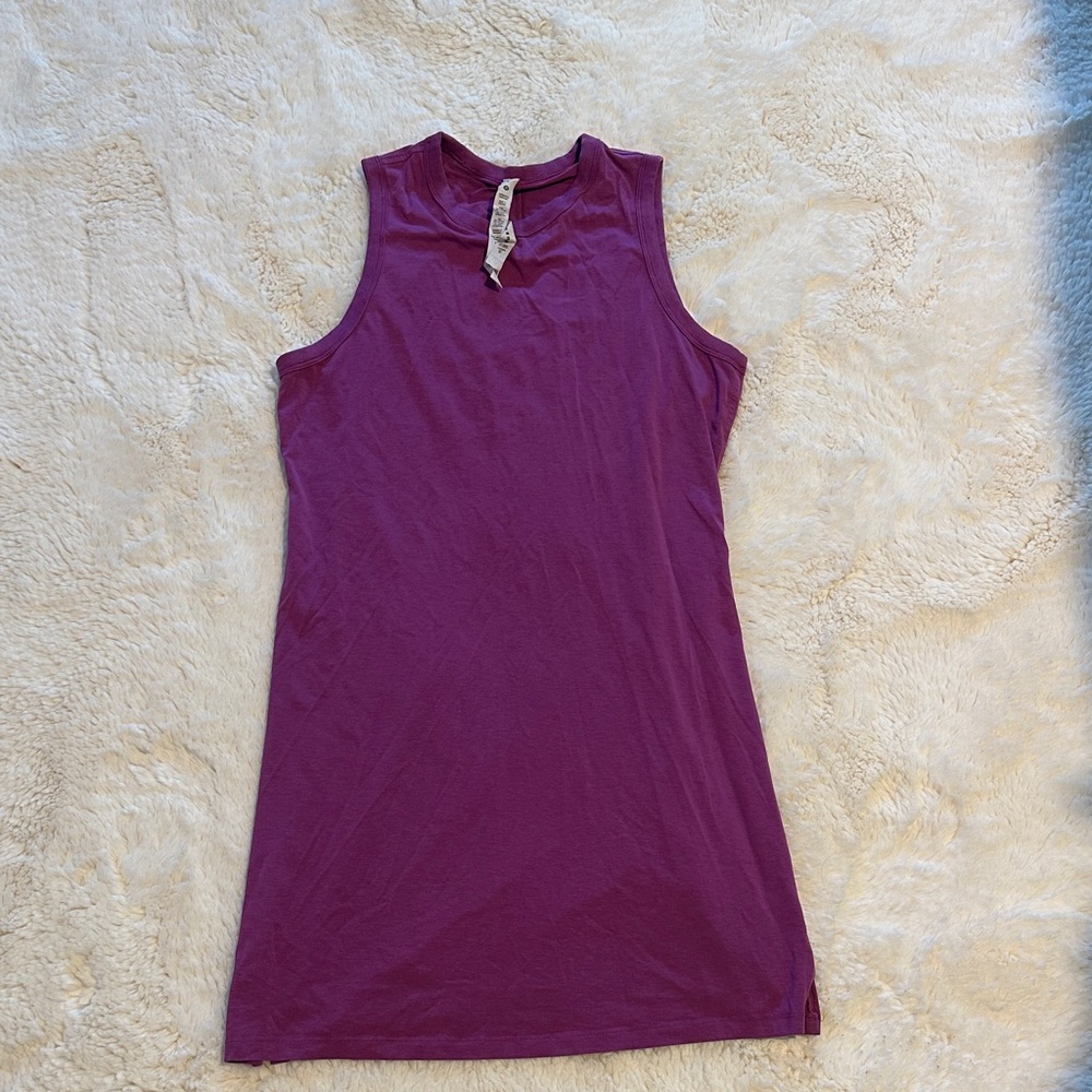 Classic fit cotton blend dress